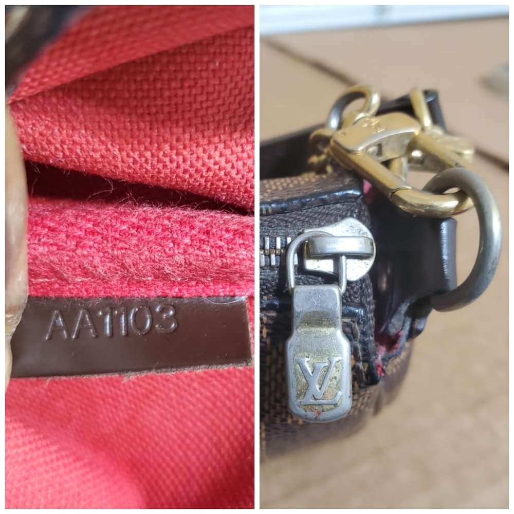 LOUIS VUITTON Damier Ebene Eva Clutch/Crossbody Bag - Picture 4 of 14